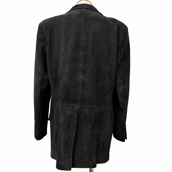 Very Good GUCCI leather jacket black Suede leather mens 52