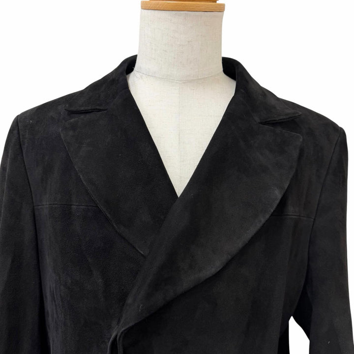 Very Good GUCCI leather jacket black Suede leather mens 52
