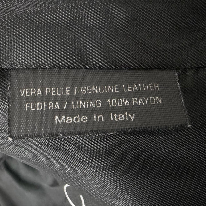 Very Good GUCCI leather jacket black Suede leather mens 52