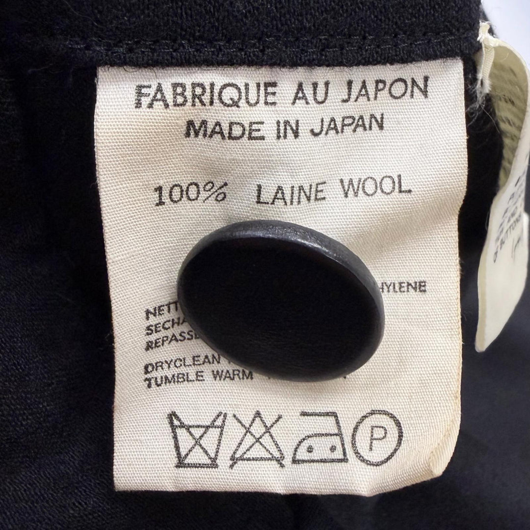 Great Yohji Yamamoto Chester coat 80s-90s Archive Long Jacket black wool mens M
