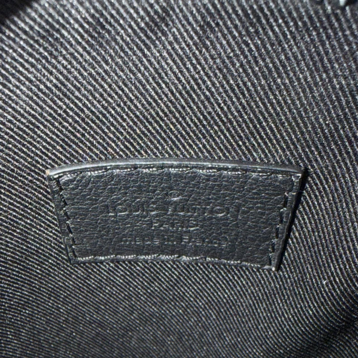Excellent LOUIS VUITTON Monogram Shadow Lace-Up Leather Pouch