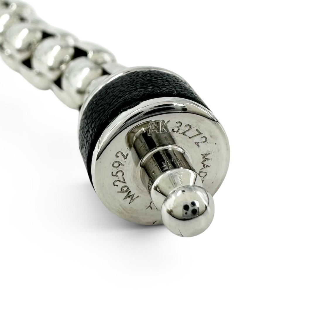 Excellent LOUIS VUITTON bracelet Chain Monogram Eclipse Silver mens M62592