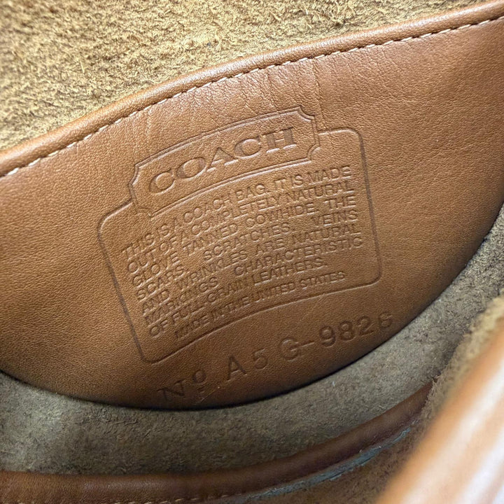 Great COACH Shoulder Bag Old Coach Mini Glove Leather Bag with Charm Brown 9826
