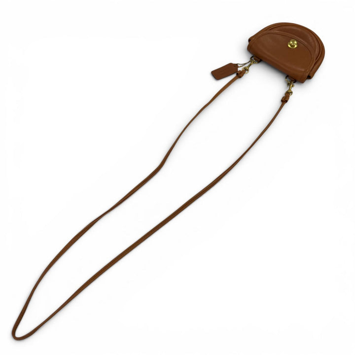 Great COACH Shoulder Bag Old Coach Mini Glove Leather Bag with Charm Brown 9826