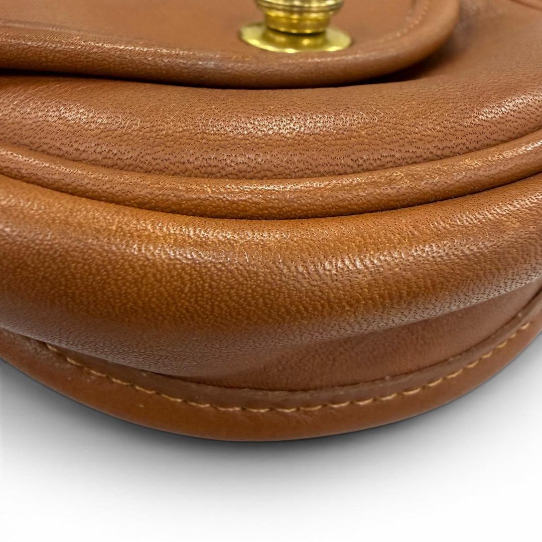 Great COACH Shoulder Bag Old Coach Mini Glove Leather Bag with Charm Brown 9826