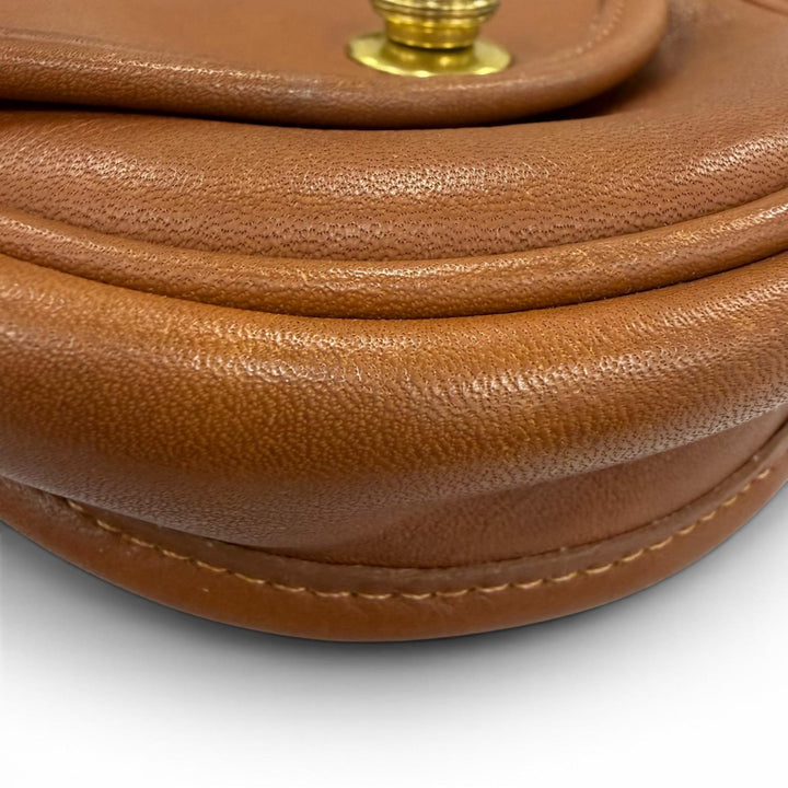 Great COACH Shoulder Bag Old Coach Mini Glove Leather Bag with Charm Brown 9826