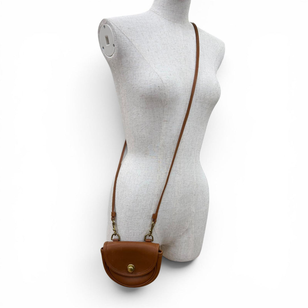 Great COACH Shoulder Bag Old Coach Mini Glove Leather Bag with Charm Brown 9826