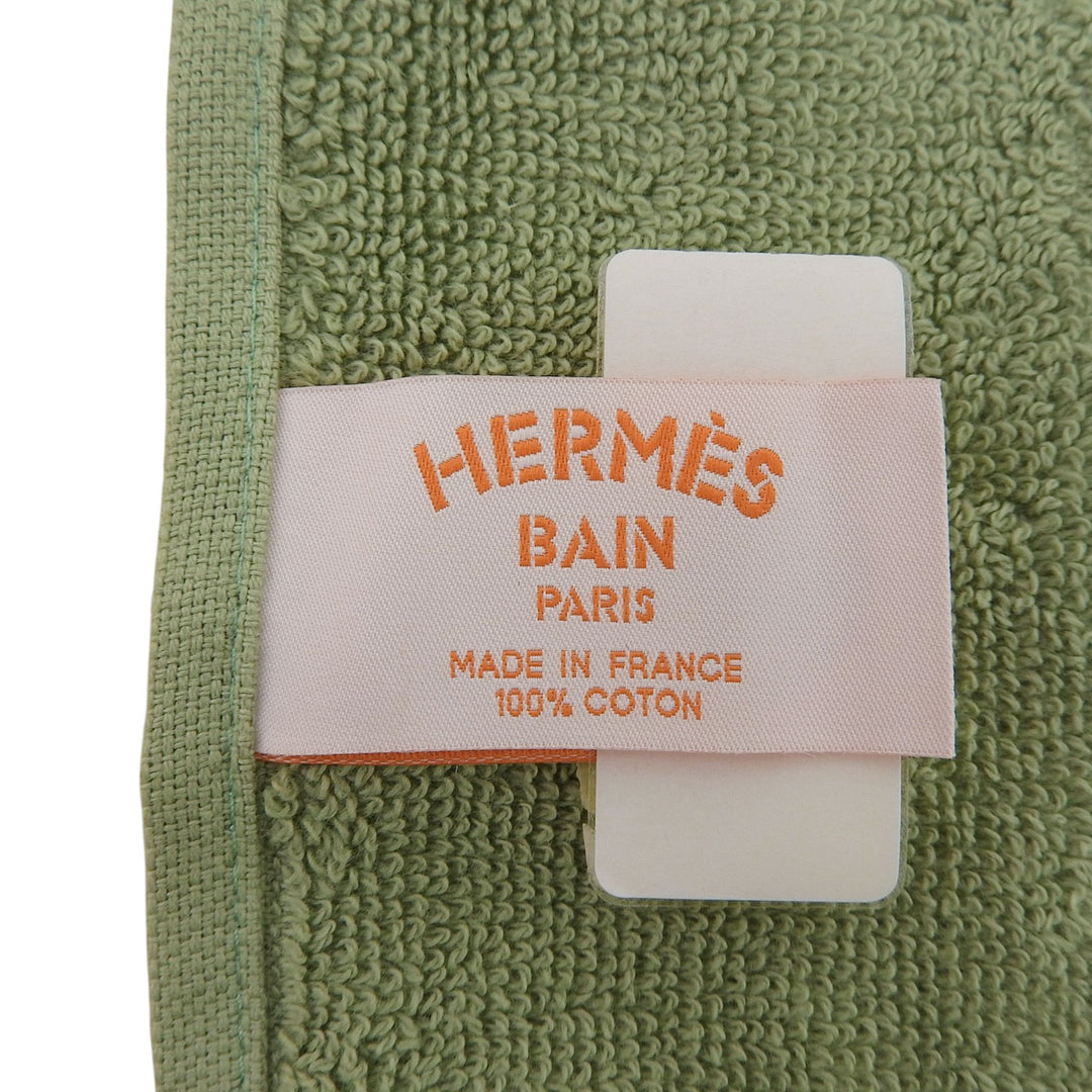 Pristine HERMES towel Yachting Thalassa With fringe green cotton Women