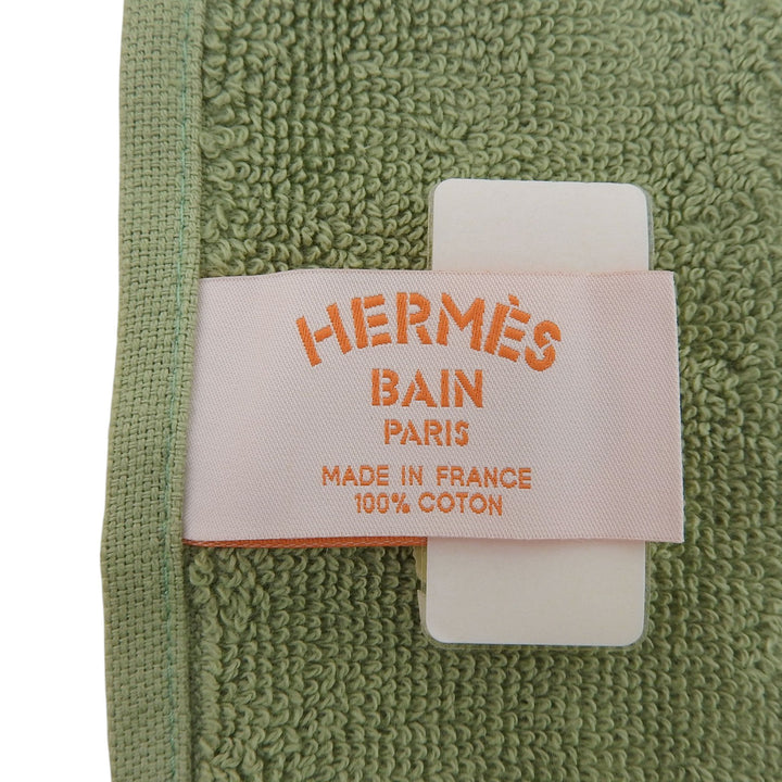 Pristine HERMES towel Yachting Thalassa With fringe green cotton Women
