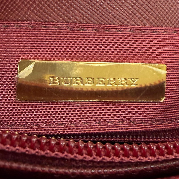 Excellent BURBERRY Tote Bag vintage beige leather Women