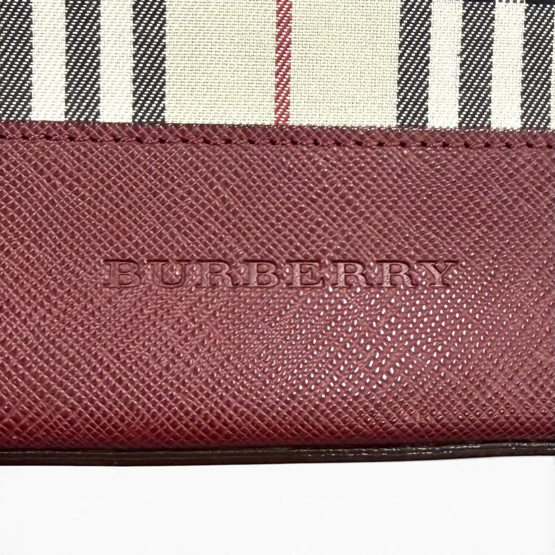 Excellent BURBERRY Tote Bag vintage beige leather Women