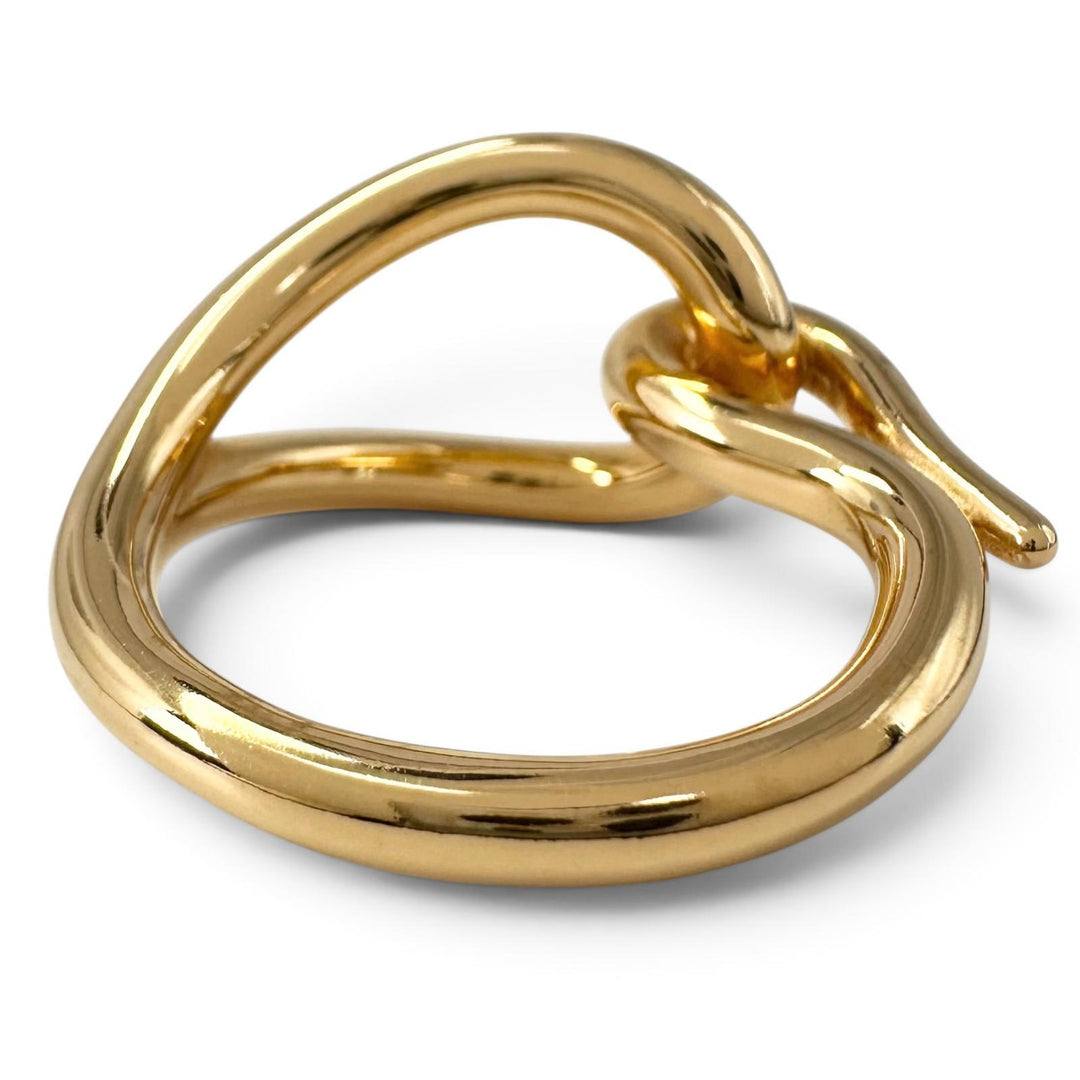 Excellent HERMES Scarf ring jumbo Knot Design gold Gold Plated Women
