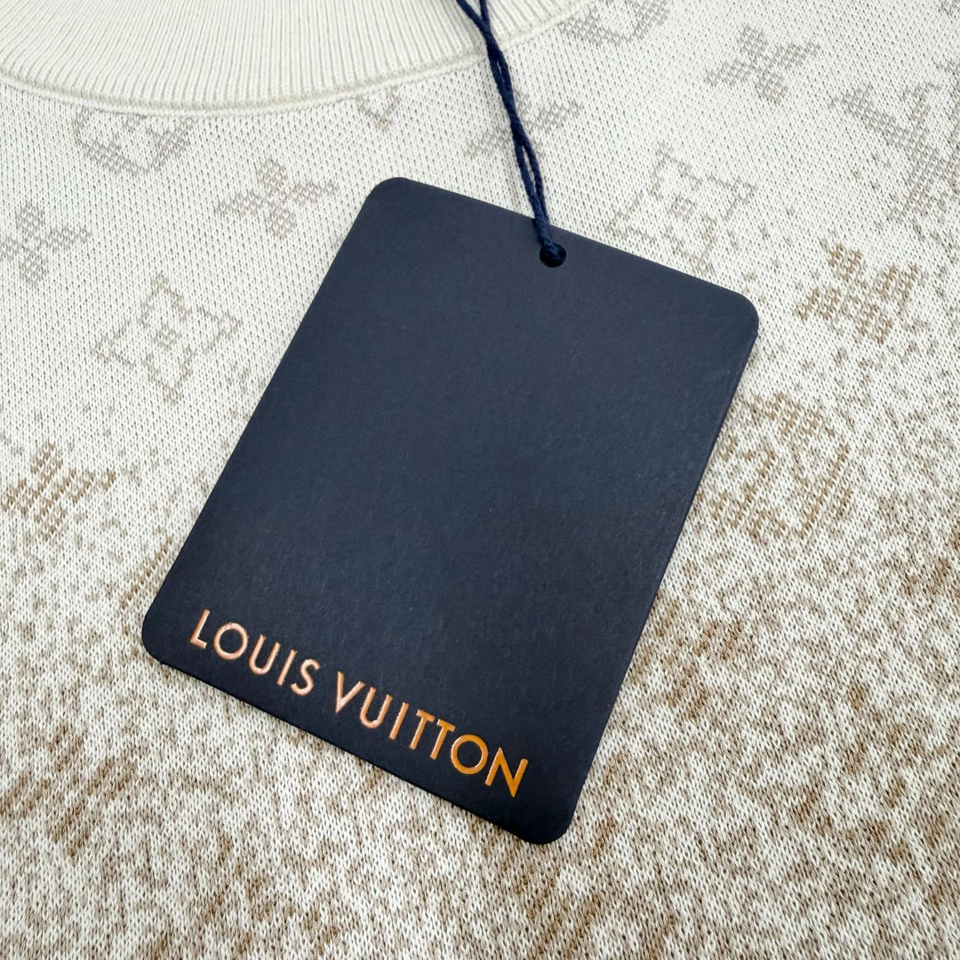 Pristine LOUIS VUITTON sweat beige cotton mens L