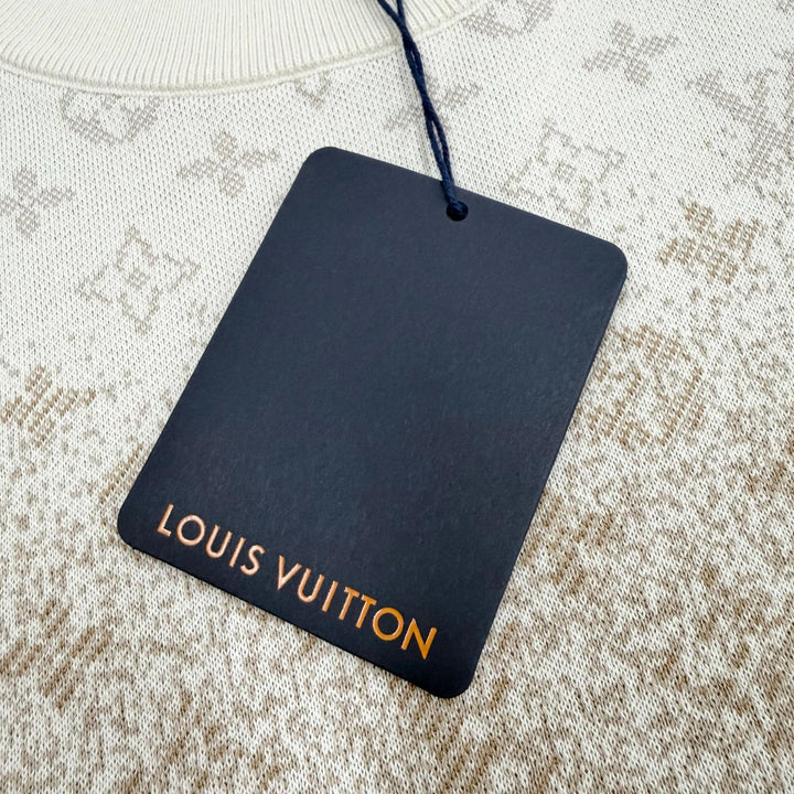 Pristine LOUIS VUITTON sweat beige cotton mens L