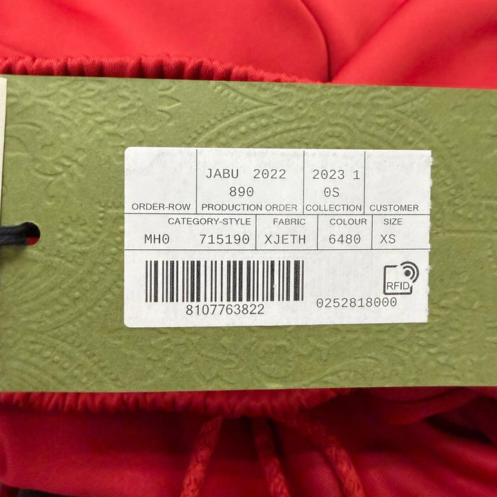Pristine GUCCI Pants Neoprene Web Stripe Side Logo Track Pants Red