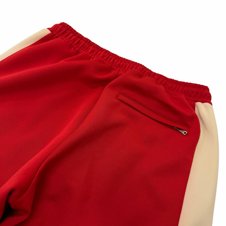 Pristine GUCCI Pants Neoprene Web Stripe Side Logo Track Pants Red