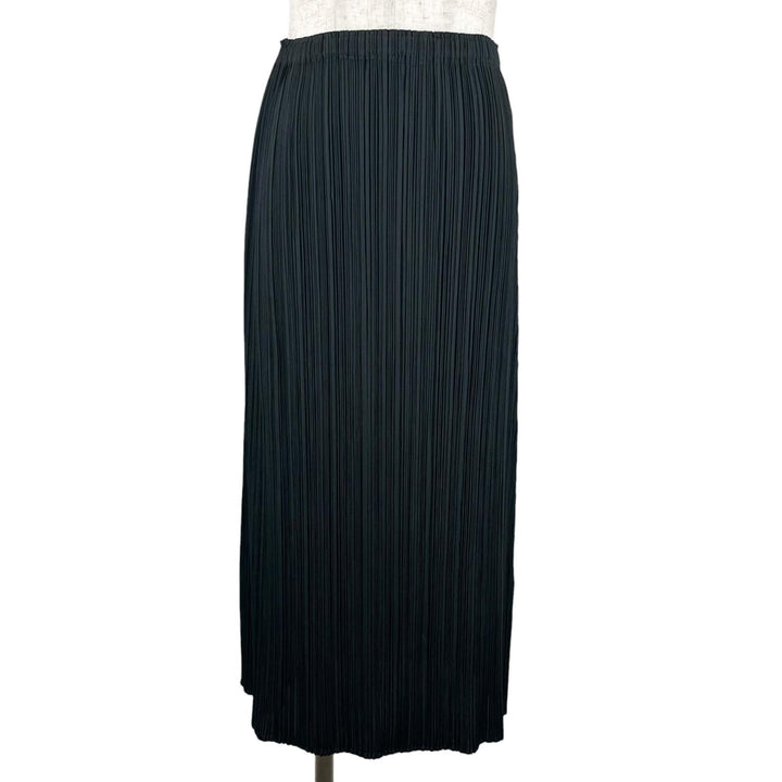 Excellent PLEATS PLEASE skirt Pleated long black polyester Women 1 PP55-JG102