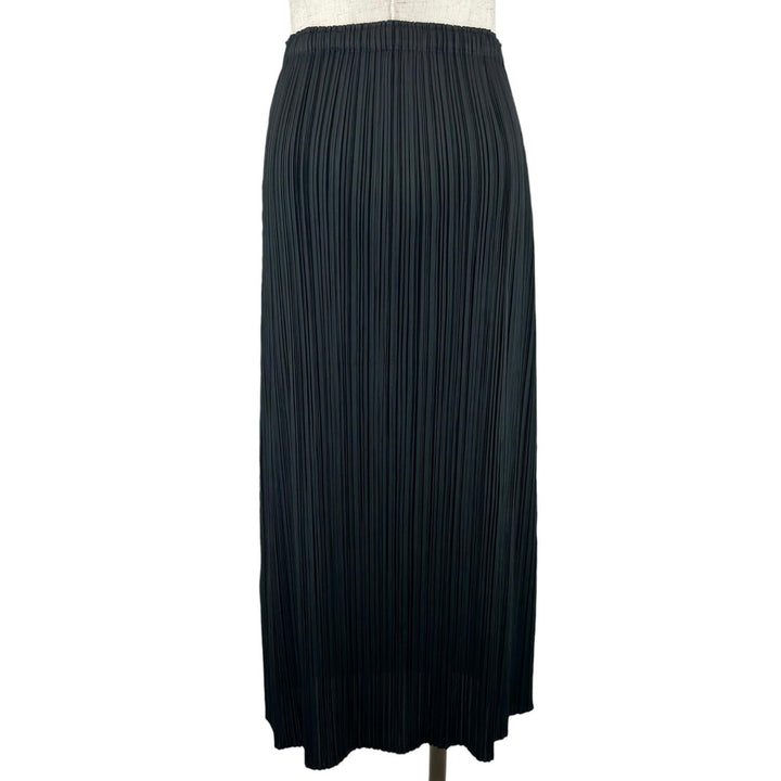 Excellent PLEATS PLEASE skirt Pleated long black polyester Women 1 PP55-JG102