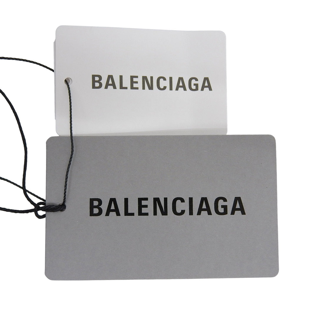 Pristine BALENCIAGA Scarf LOGOMANIA ALL OVER knit black wool mens 724701