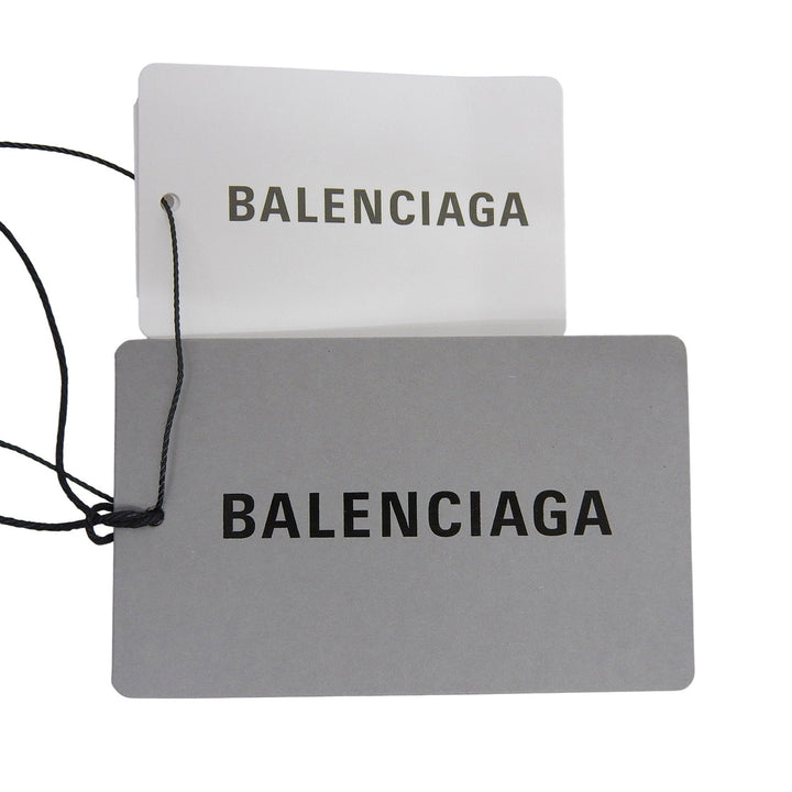 Pristine BALENCIAGA Scarf LOGOMANIA ALL OVER knit black wool mens 724701