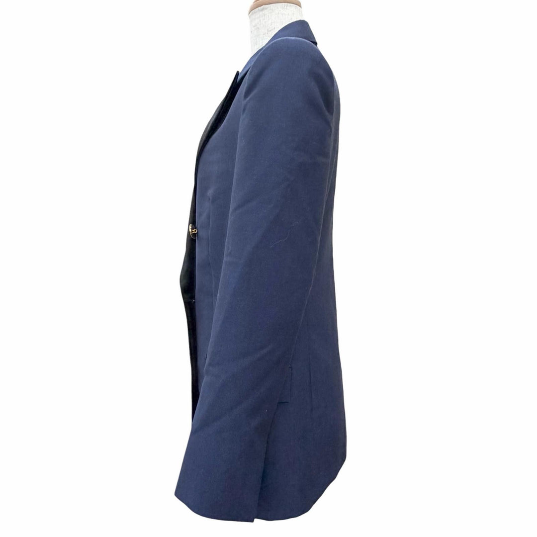 Pristine LOUIS VUITTON tailored jacket LV logo gold buttons, peaked lapels 36