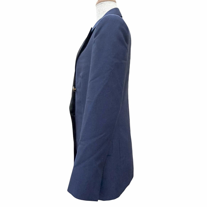 Pristine LOUIS VUITTON tailored jacket LV logo gold buttons, peaked lapels 36