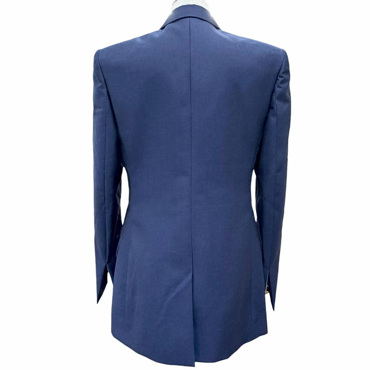 Pristine LOUIS VUITTON tailored jacket LV logo gold buttons, peaked lapels 36
