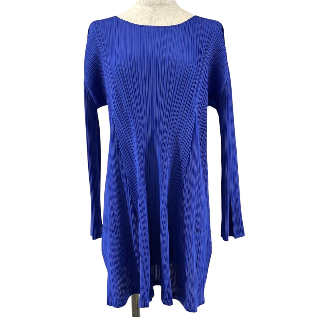 Great PLEATS PLEASE one piece Pleated blue polyester Women 4 PP73-JT223