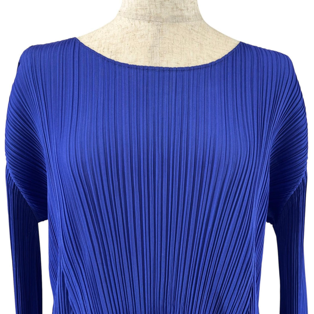 Great PLEATS PLEASE one piece Pleated blue polyester Women 4 PP73-JT223