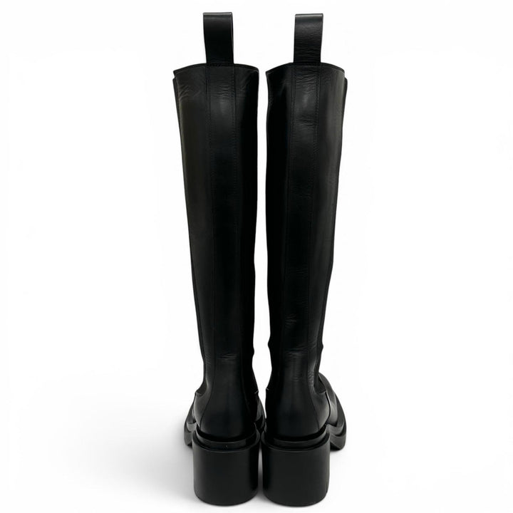 Great BOTTEGAVENETA Knee-high boots Lug sole side gore lug boots black 36
