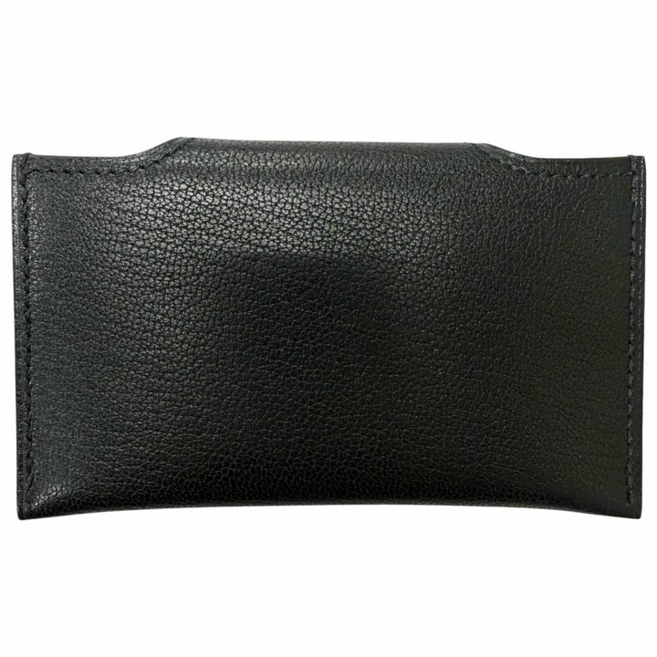 Excellent HERMES Card Case Iliad Crude cell black Shave mens