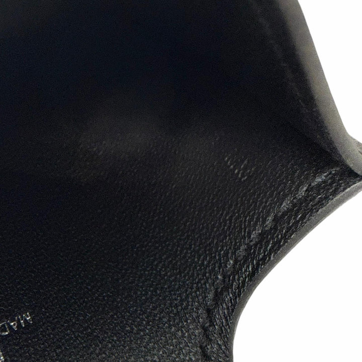 Excellent HERMES Card Case Iliad Crude cell black Shave mens
