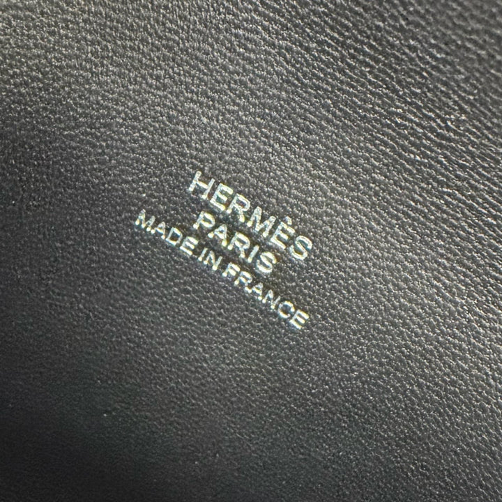 Excellent HERMES Card Case Iliad Crude cell black Shave mens