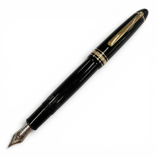 Great MONTBLANC fountain pen Meisterstück 146 white star black 14K mens
