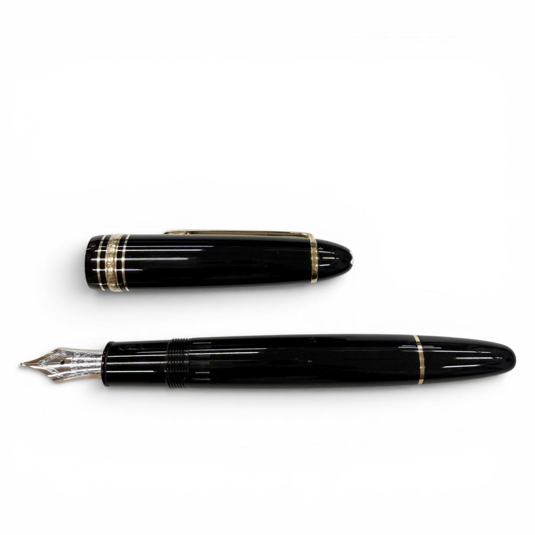 Great MONTBLANC fountain pen Meisterstück 146 white star black 14K mens