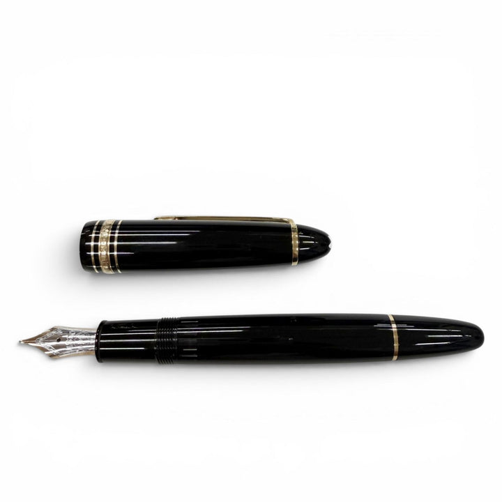 Great MONTBLANC fountain pen Meisterstück 146 white star black 14K mens