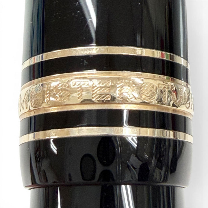 Great MONTBLANC fountain pen Meisterstück 146 white star black 14K mens