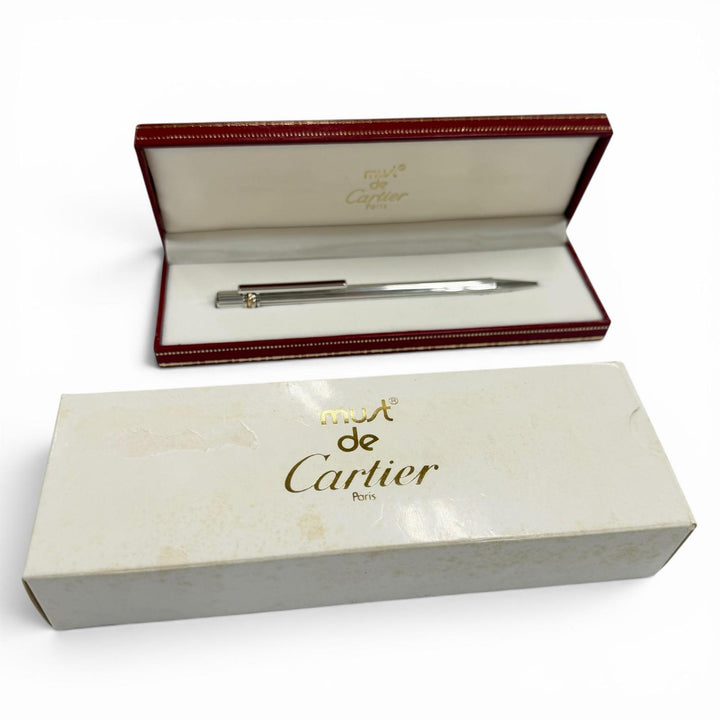 Excellent Cartier Ballpoint pen Must de Cartier Silver mens