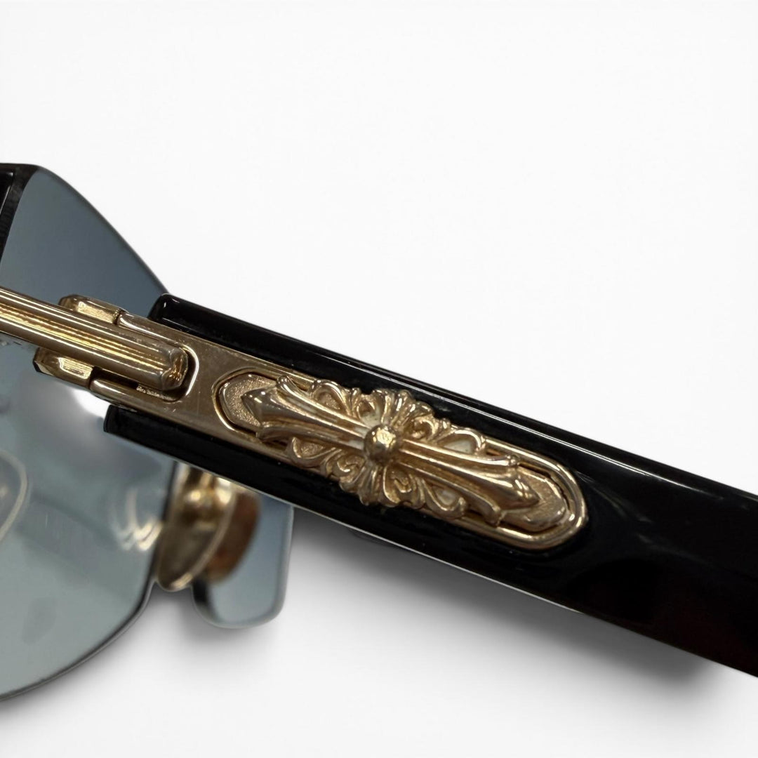 Great CHROME HEARTS sunglasses DEEP II black mens