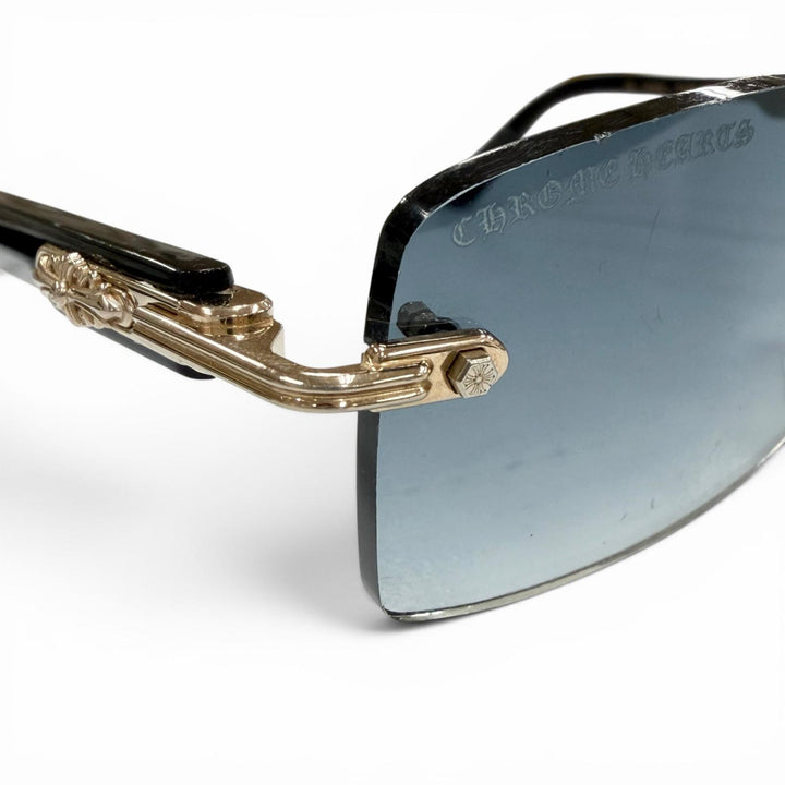 Great CHROME HEARTS sunglasses DEEP II black mens