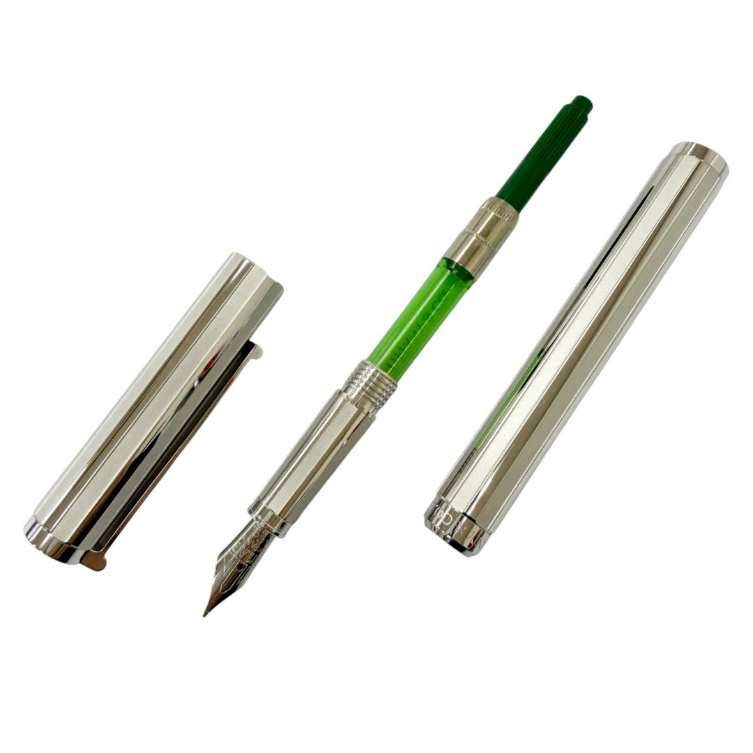 Excellent TIFFANY&Co. fountain pen Atlas Collection Cap Type Silver 18K mens