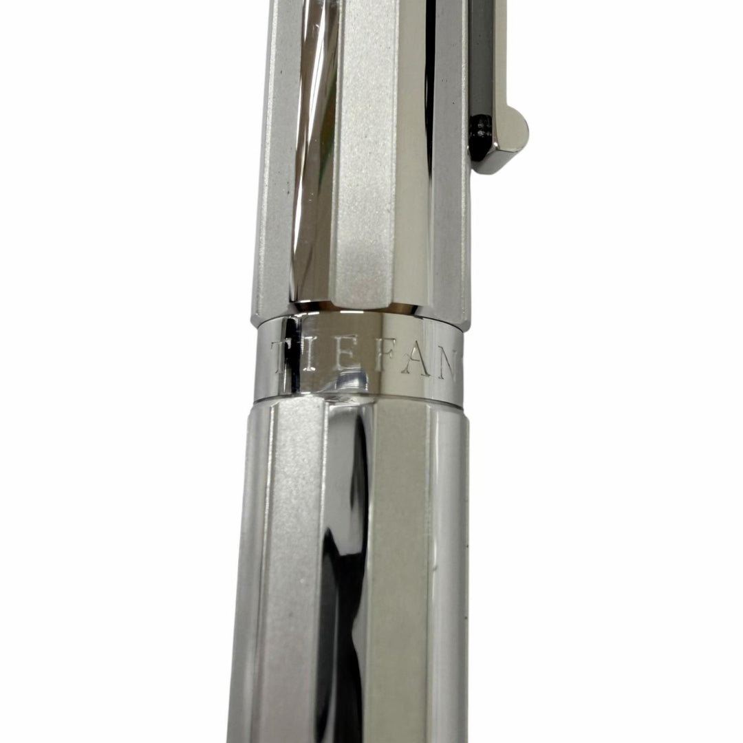 Excellent TIFFANY&Co. fountain pen Atlas Collection Cap Type Silver 18K mens