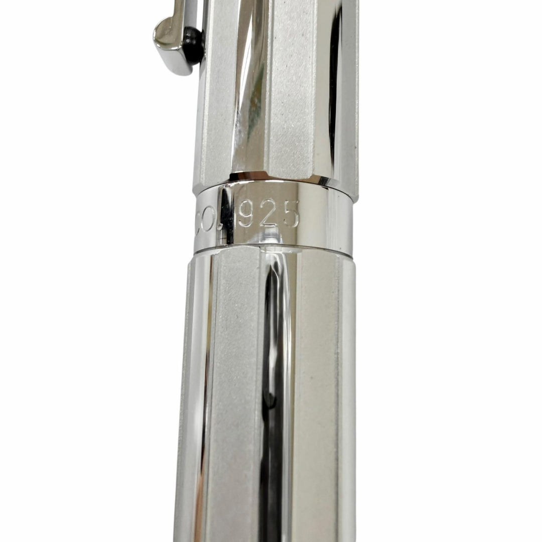 Excellent TIFFANY&Co. fountain pen Atlas Collection Cap Type Silver 18K mens