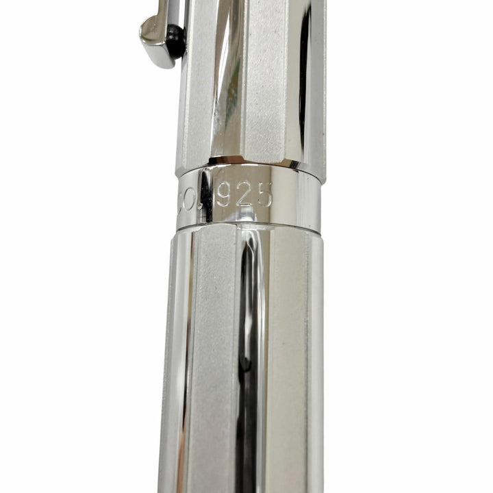 Excellent TIFFANY&Co. fountain pen Atlas Collection Cap Type Silver 18K mens