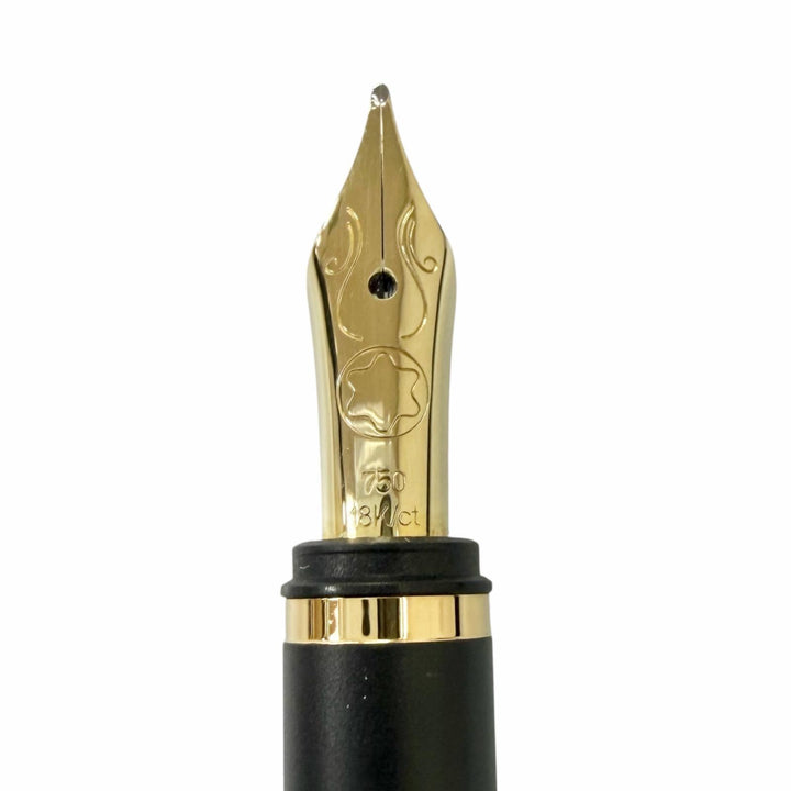 Excellent MONTBLANC fountain pen Noblesse Cap type black 18K mens