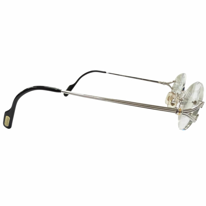 Great Cartier Glasses 2C Decor Trinity Two-Point Rimless Glasses Silver
