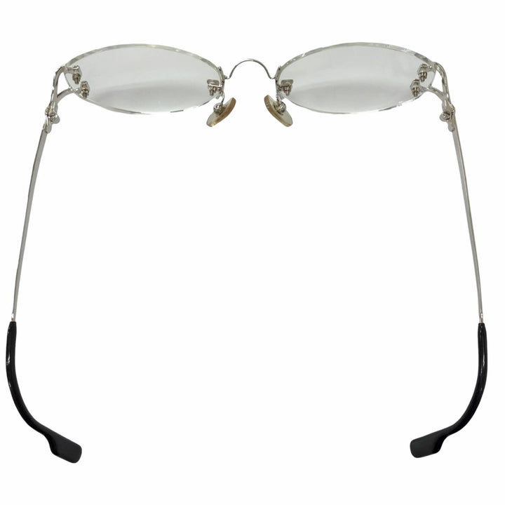 Great Cartier Glasses 2C Decor Trinity Two-Point Rimless Glasses Silver