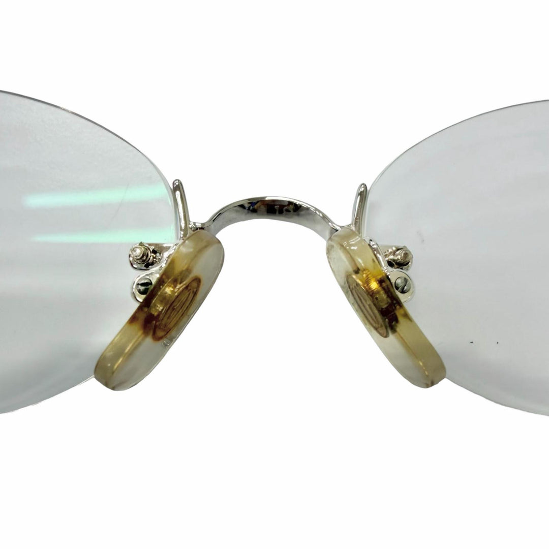 Great Cartier Glasses 2C Decor Trinity Two-Point Rimless Glasses Silver