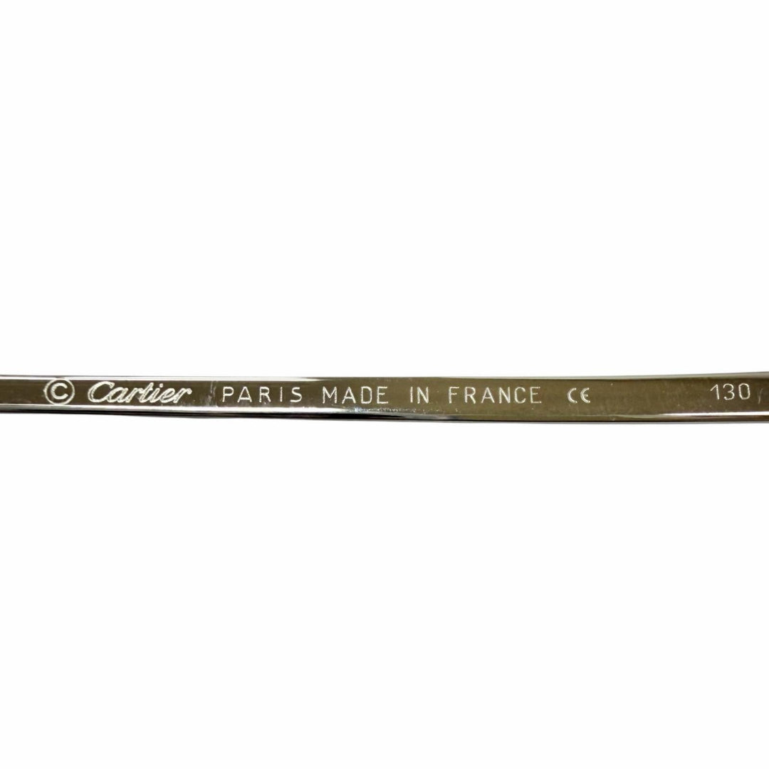 Great Cartier Glasses 2C Decor Trinity Two-Point Rimless Glasses Silver