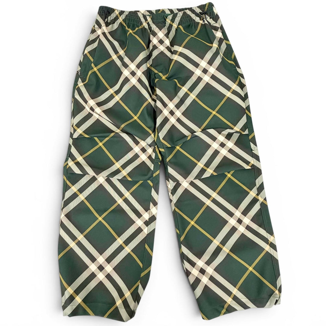 Pristine BURBERRY Pants Logo patch check pattern easy pants Green mens L 8085091